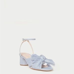 Loeffler Randall Dahlia Blue Pleated Bow Heel
